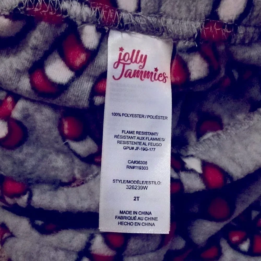 Jolly  Jammies Candy Cane Fleece 2 Piece (I dream of treats)